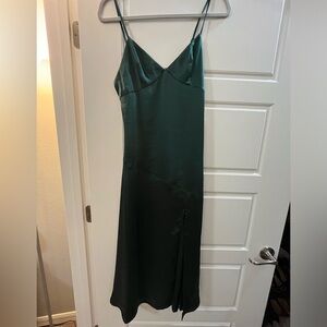 Dark green silk Altar’d State dress